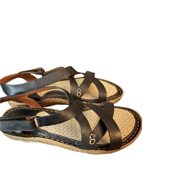 Børn Handcrafted Black Leather Sandals – Size 9 - Picture 2 of 14